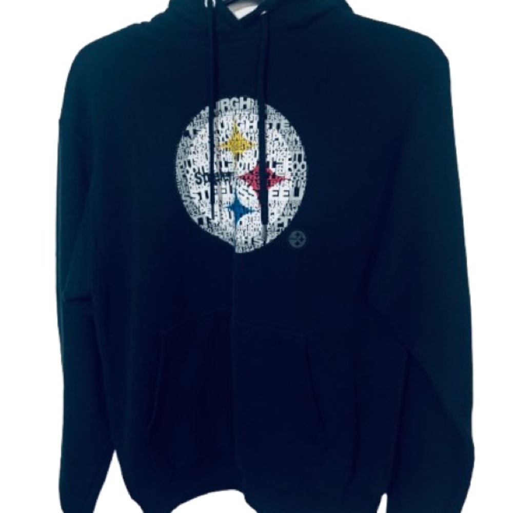 MAJESTIC PITTSBURGH STEELERS MEN'S SMALL PULLOVER HOODED SWEATSHIRT